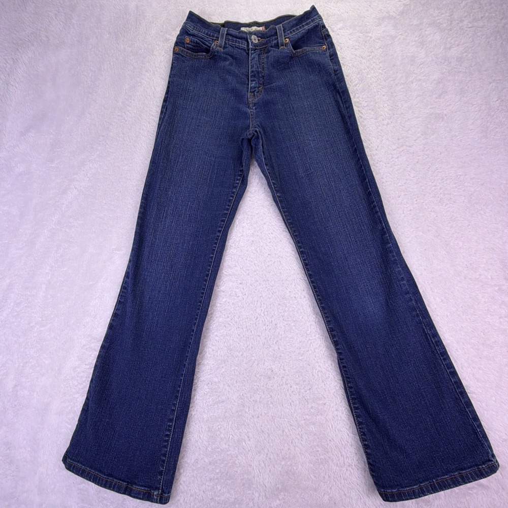 Levis Jeans 512 Perfectly Slimming Bootcut Womens 4PM (23x28) Dark Wash Stretch